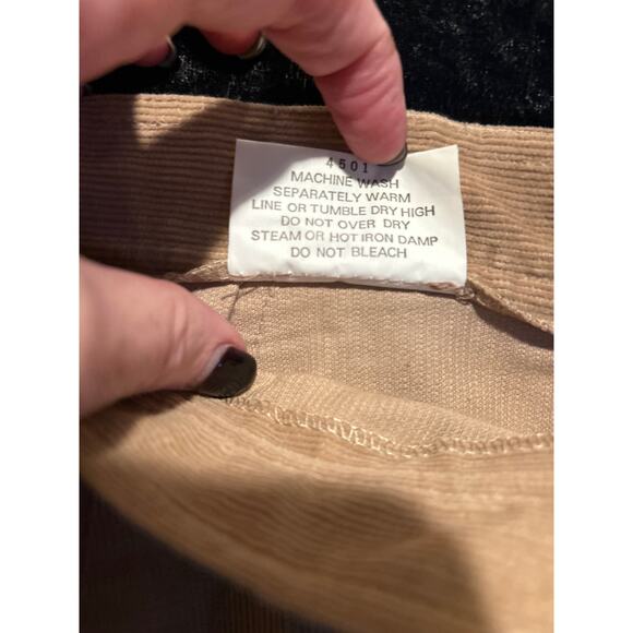 Vtg Kmart Tan Corduroy Midi Skirt 15/16 Preppy Academia Neutral Fall Style - Picture 7 of 7